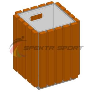 Купить Урна металлическая в деревянной обрешетке SP МФ400 в Усть-Куте 